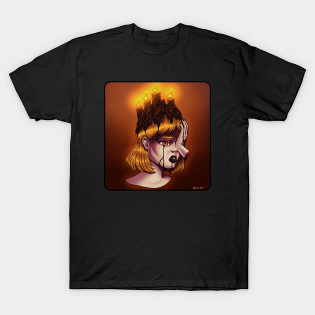 Candle Lit Tears T-Shirt by Yadoking